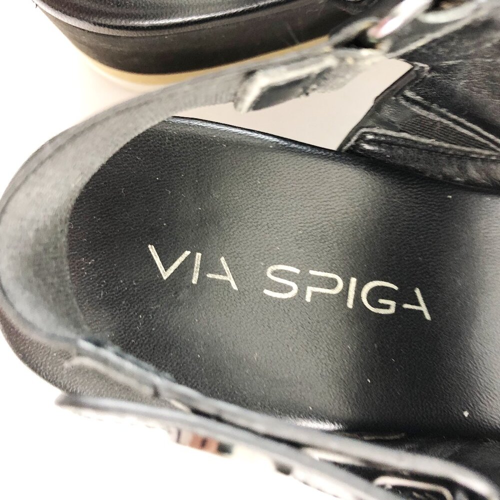 VIA SPIGA Neza Platform Leather Sporty Strappy Sandals 6.5 US/36.5 EU - Picture 10 of 12